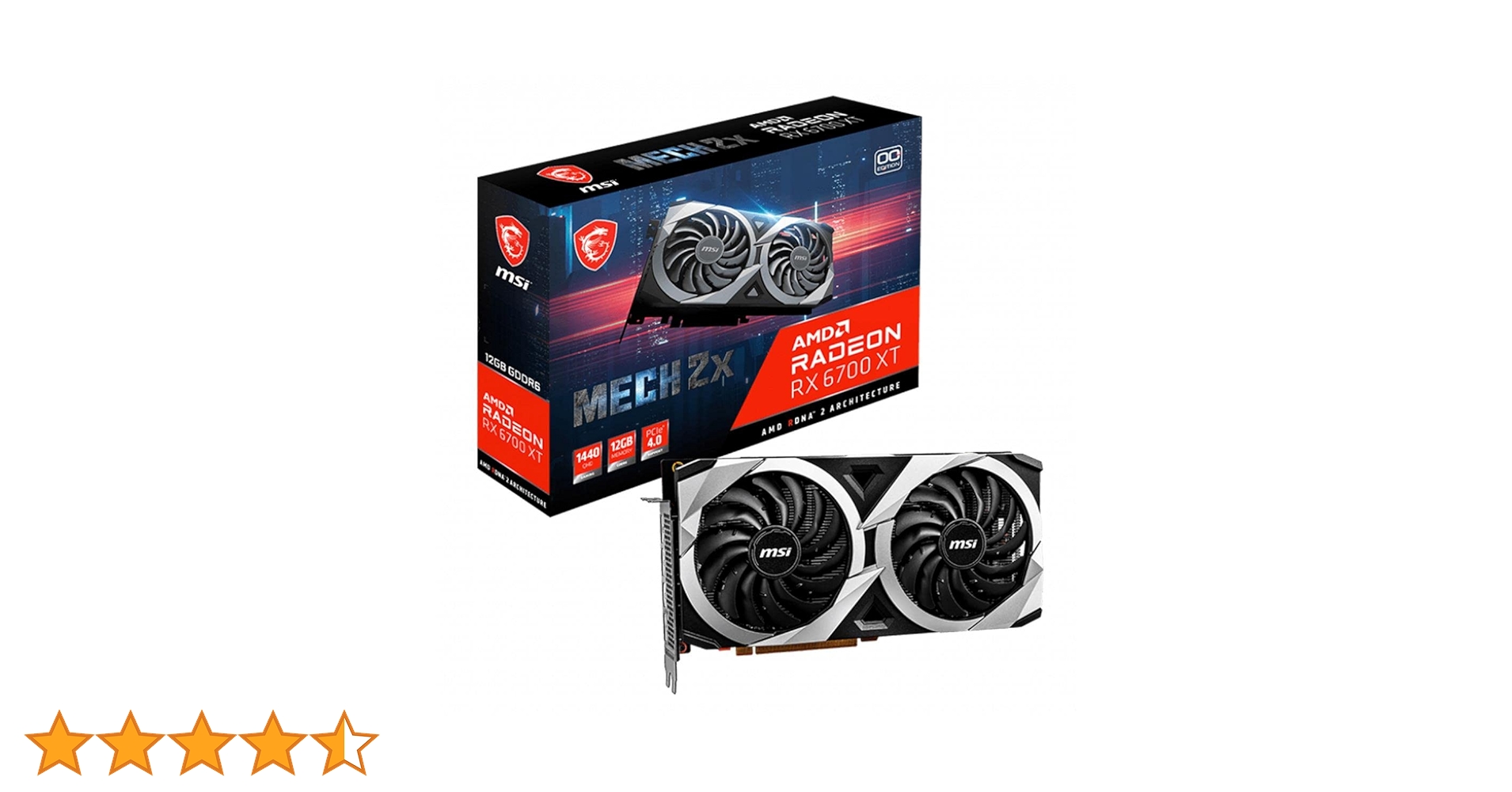【送料無料】MSI Radeon RX 6700 XT MECH 2X 12G MSI Gaming Radeon RX 6700 XT 192-bit 12GB GDDR6 DP/HDMI Dual